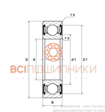 Подшипник 6004LLU/5K NTN (20х42х12 мм.) 2 of 3