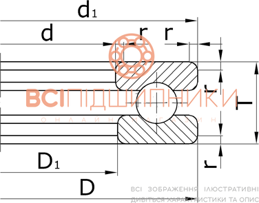 Підшипник 8206 (51206) GPZ-7 (30х52х16 мм.) 5 of 5