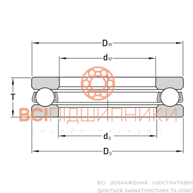 Підшипник 51115 BMBA (75х100х19 мм.) 3 of 4