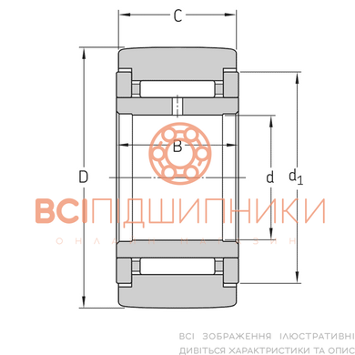 Підшипник NATR20 NTN (20х47х25 мм.) 3 of 3