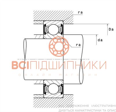 Підшипник 6004LLU/5K NTN (20х42х12 мм.) 3 of 3