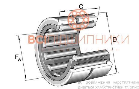 Подшипник NK32/20R NTN (32х42х20 мм.) 2 of 4