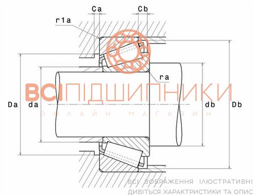 Підшипник 30221U NTN (105х190х39 мм.) 2 of 3