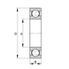 Подшипник 6-412 А (6412/P6) GPZ-7 (60х150х35 мм.) 2 of 3