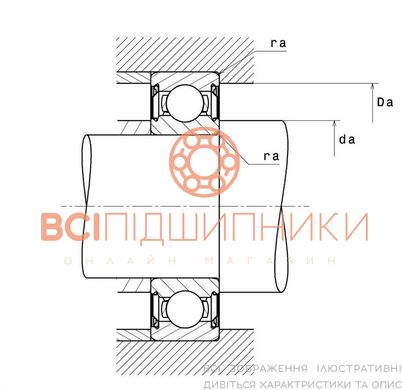 Підшипник 6203LTZZ SNR (17х40х12 мм.) 3 of 3