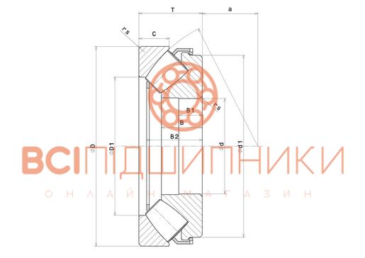 Підшипник 29452E SNR (260х480х132 мм.) 3 of 4