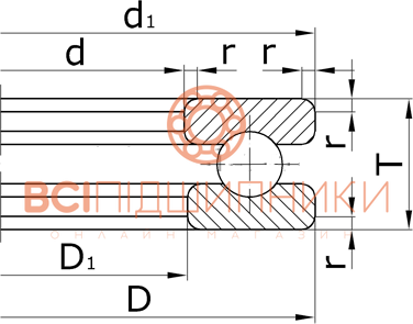 Підшипник 8244 Л (51244 M) GPZ-7 (220х300х63 мм.) 5 of 5