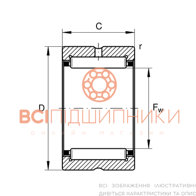 Подшипник NK40/30R NTN (40х50х30 мм.) 4 of 4