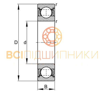 Підшипник 606-ZZ CX (6х17х6 мм.) 3 of 4