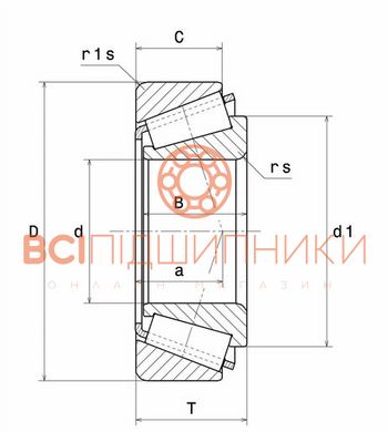 Підшипник EC.40988.H206 SNR (25х59х20 мм.) 2 of 3