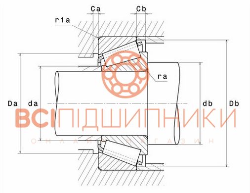 Підшипник EC.40988.H206 SNR (25х59х20 мм.) 3 of 3