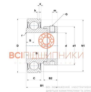 Підшипник CES202 SNR (15х40х28,6 мм.) 2 of 2