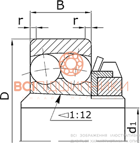 Подшипник 11609 (2310K+H2310) GPZ-7 (45х110х40 мм.) 4 of 4