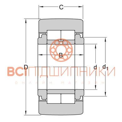 Підшипник NUTR309/3AS NTN (45х100х32 мм.) 4 of 4