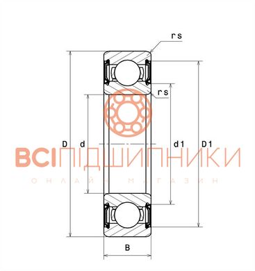 Підшипник 6001LLUC4/5K NTN (12х28х8 мм.) 2 of 3