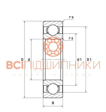 Підшипник 16003 NTN (17х35х8 мм.) 2 of 3