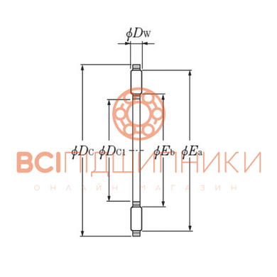 Підшипник AXK1111 NTN (55х78х3 мм.) 3 of 3