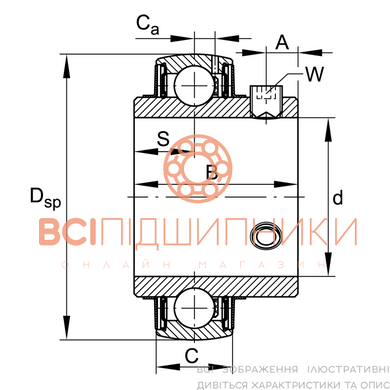 Підшипник UC310 BMBA (50х110х61 мм.) 4 of 4