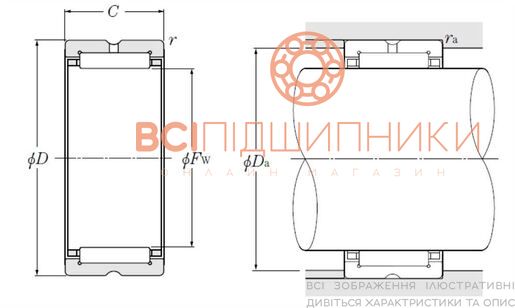 Подшипник NK16/16R NTN (16х24х16 мм.) 3 of 4