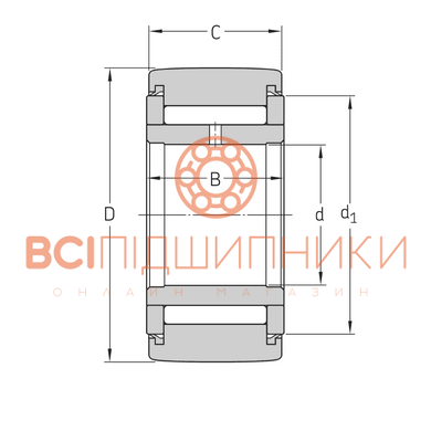 Підшипник NATV8LL/3AS NTN (8х24х15 мм.) 3 of 3