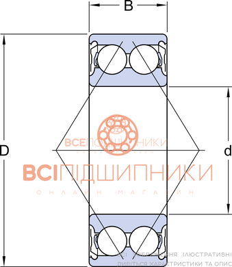 Подшипник 3204-2RS WELT (20х47х20,6 мм.) 2 of 3