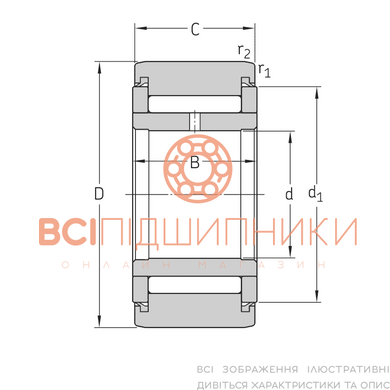 Підшипник NATV20XLL/3AS NTN (20х47х25 мм.) 3 of 3