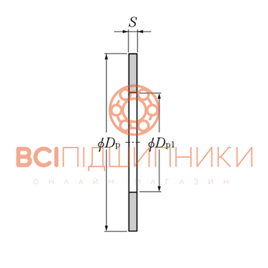 Шайба підшипника AS1111 NTN (55х78х1 мм.) 4 of 4