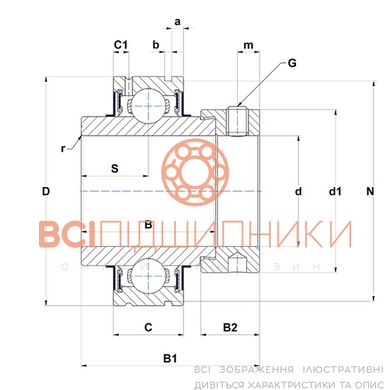 Підшипник CEX207 SNR (35х72х51,1 мм.) 2 of 2