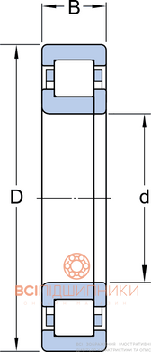 Підшипник NUP 2207 ET NSK (35х72х23 мм.) 2 of 3