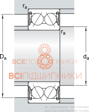 Підшипник 3308 B-2RSRTNGC3 NSK (40х90х36,5 мм.) 3 of 3