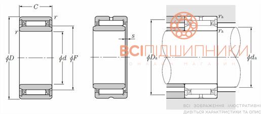 Подшипник NK14/16R+1R10X14X16 NTN (10х22х16 мм.) 2 of 2