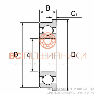 Підшипник F683-P5 ZEN (3х7х2 мм.) 2 of 2