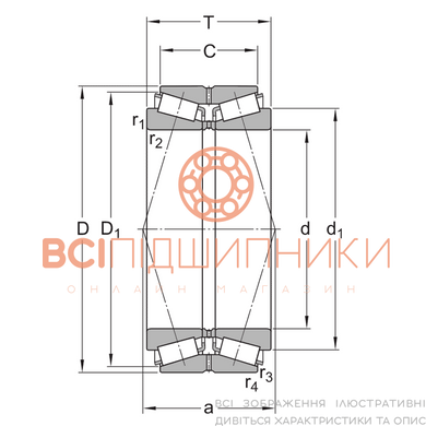 Підшипник 4T-CR1-0695LLCS102/L109 NTN (30х60х37 мм.) 4 of 4