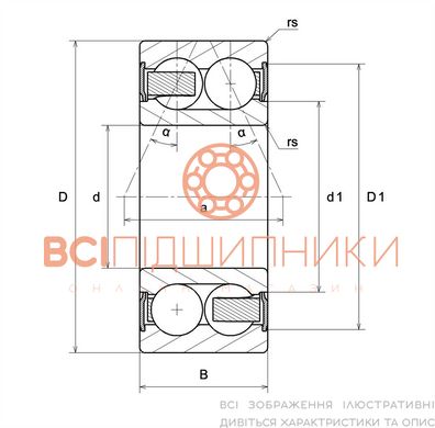 Підшипник 3201-2RS CT (12х32х15,9 мм.) 3 of 4