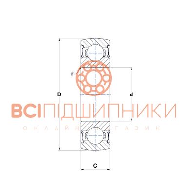 Підшипник 6209.SEE SNR (45х85х19 мм.) 2 of 2