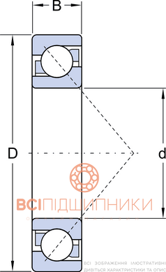 Подшипник 7308 BEGAPH SKF (40х90х23 мм.) 2 of 3