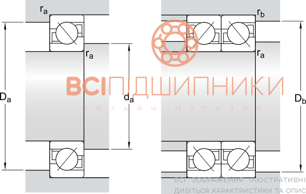 Подшипник 7308 BEGAPH SKF (40х90х23 мм.) 3 of 3