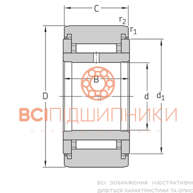 Підшипник NATR8XLL/3AS NTN (8х24х15 мм.) 3 of 3