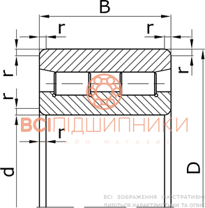 Підшипник NN 3022 P41 (4-3282122) FLT (110х170х45 мм.) 1 of 1