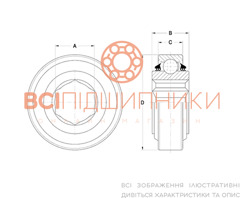 Підшипник 1AH04-11/16LLMV3 NTN (17.653х47х20.96 мм.) 4 of 4